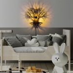 Wandlamp Heart Tree Zwart