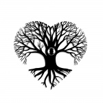 Wandlamp Heart Tree Zwart