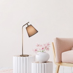 Bureaulamp Salihini Bruin/Goud