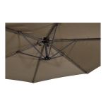 Lesli Living Zweefparasol Gemini Taupe Ø3Mtr