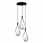 Hanglamp Mudoni Drop 3-Lichts Zwart