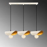 Hanglamp Sivani Leaf 3-Lichts Wit/Goud