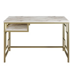 Bureau Victory Wit/Goud 120cm