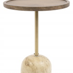 Rivièra Maison Bijzettafel Malibu Bruin Ø35cm