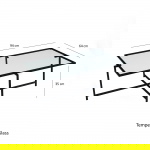 Salontafel Sun Zwart 94cm