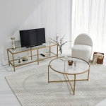 Tv-Meubel Brisbane Glas Goud