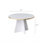 Salontafel Mushroom Wit/Goud