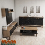 Woonkamer Meubel Set Sumer Melamine Eiken Marmer