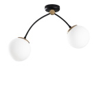 Hanglamp Kromozom 2-Lichts Wit/Zwart