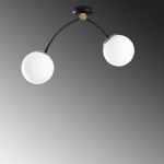 Hanglamp Kromozom 2-Lichts Wit/Zwart