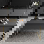 Tv-meubel Luxe Antraciet/Goud 180cm