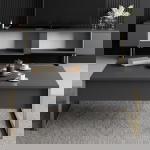 Tv-meubel Luxe Antraciet/Goud 180cm