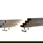 Tv-meubel Luxe Walnoot/Goud 180cm