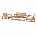 House Nordic Tuin Lounge Set Santander Teak Naturel