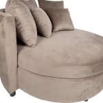 PTMD Fauteuil Fayen Velvet Sand Half Rond