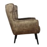 PTMD Fauteuil Kian Velvet Washed Olijf Groen