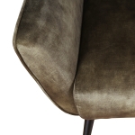 PTMD Fauteuil Kian Velvet Washed Olijf Groen