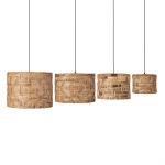 PTMD Hanglamp Jaden 4-Lichts Naturel Woven Zeegras Rond