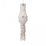 PTMD Hanglamp Milley Crème Katoen Macramé met Tassels