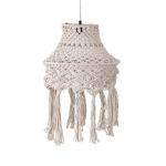 PTMD Hanglamp Milley Crème Katoen Macramé Rond