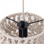 PTMD Hanglamp Milley Crème Katoen Macramé Rond