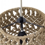 PTMD Hanglamp Milley Groen Katoen Macramé Rond