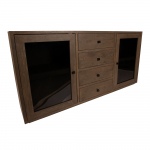 PTMD Dressoir Armarium Eikenhout Donkerbruin 180cm