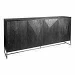 PTMD Dressoir Onyx 4-Deurs Zwart