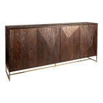 PTMD Dressoir Onyx 4-Deurs Bruin/Goud