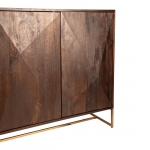 PTMD Dressoir Onyx 4-Deurs Bruin/Goud