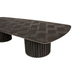 PTMD Salontafel Fieron Double Round Base Acaciahout Zwart