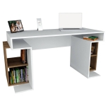 Bureau Monument Melamine Wit Walnoot