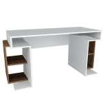 Bureau Monument Melamine Wit Walnoot