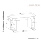 Bureau Monument Melamine Wit Walnoot