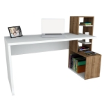 Bureau Side Melamine Wit Walnoot