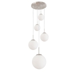 Steinhauer Bollique Hanglamp Opal Glass 5-lichts 350cm