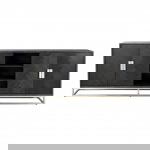 Richmond Dressoir Blackbone Zilver 4-deuren + open vak