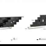 Richmond Dressoir Blackbone Zilver 4-deuren + open vak