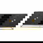 Richmond Dressoir Blackbone Goud 4-deuren + open vak