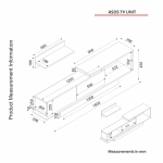 Tv-Meubel Asos Melamine Wit Walnoot