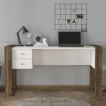 Bureau Lord Melamine Wit Walnoot