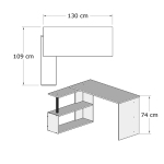 Bureau Gelincik Melamine Wit