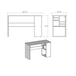 Bureau Akasya Melamine Wit