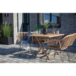 House Nordic Eettafel Oviedo Teakhout 120cm