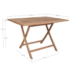 House Nordic Eettafel Oviedo Teakhout 120cm