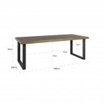 Richmond Eettafel Bloomville PU-Leer 200cm