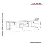 Tv-Meubel Lost Melamine Walnoot Zwart