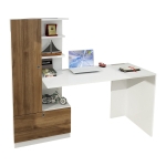 Bureau Domingos Melamine Wit Walnoot