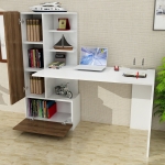 Bureau Domingos Melamine Wit Walnoot