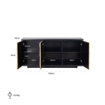 Richmond Dressoir Esher 3-Deuren Zwart